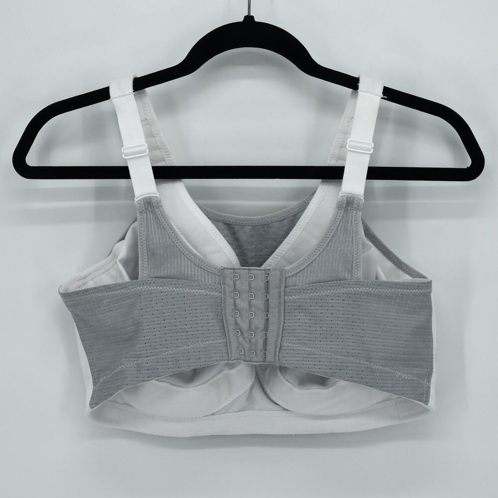 Glamorise Custom Control Wire-Free Sports Bra White 38F - Picture 3 of 4